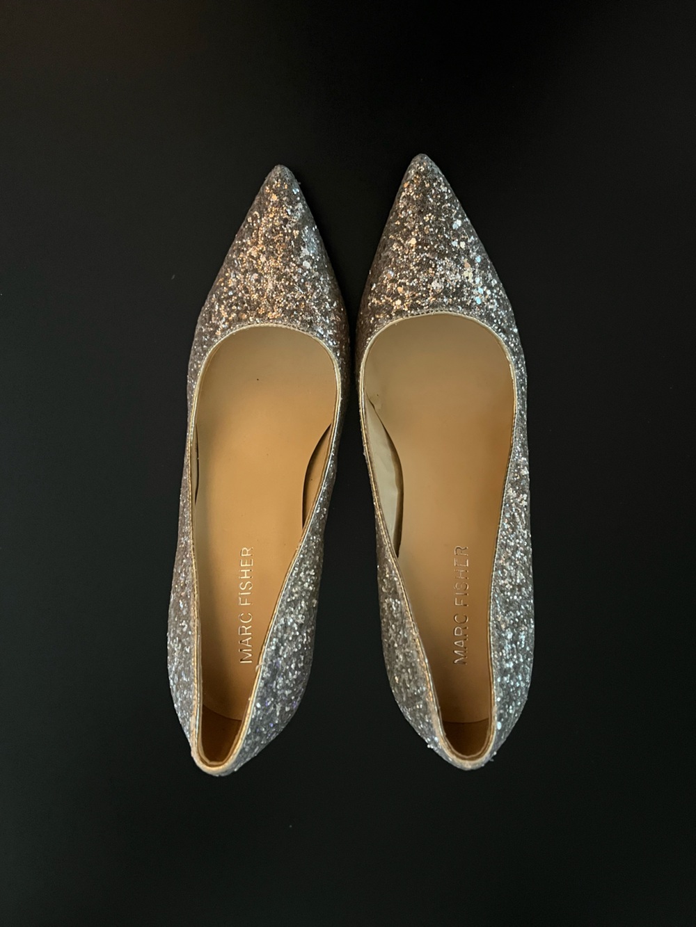 Marc Fisher  Glitter Pointed Toe Heels Size 7M New